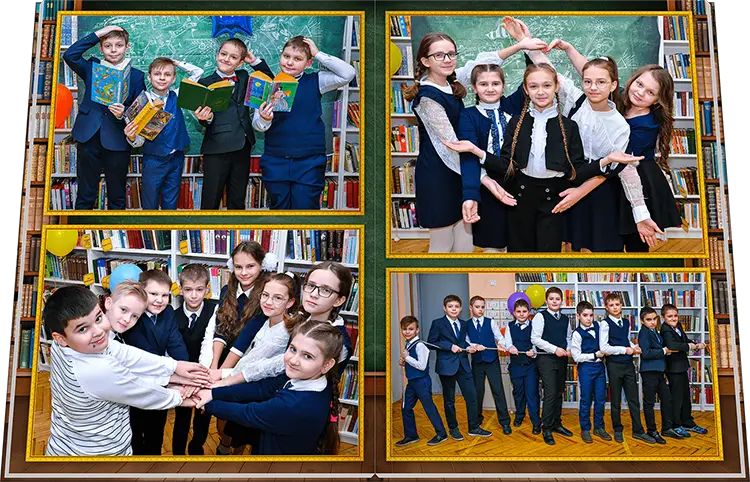 Хит для выпускников 1 и 4 класса - Выпускной альбом Библиотека