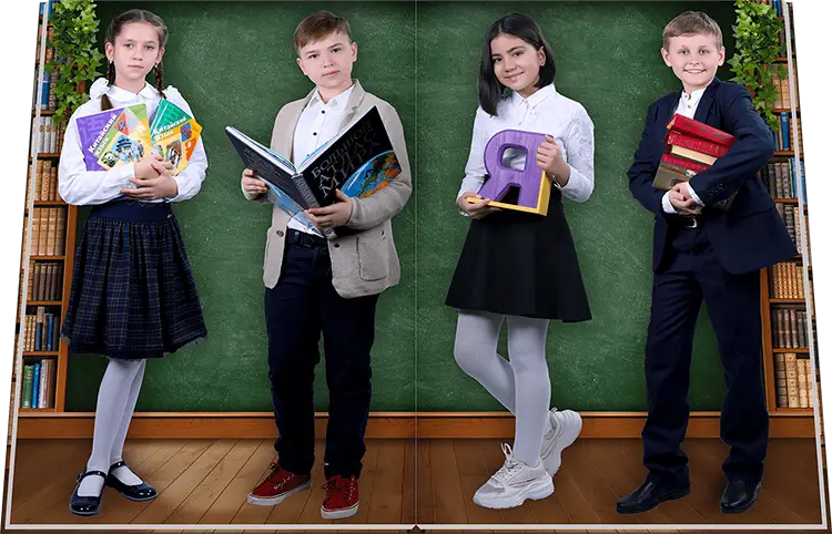 Хит для выпускников 1 и 4 класса - Выпускной альбом Библиотека