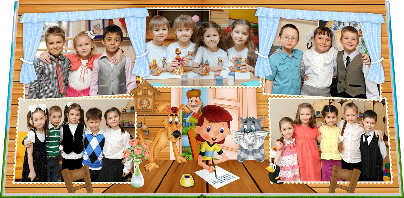 Заказать выпускной альбом Простоквашино для детского сада по низкой цене в Москве