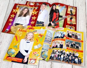 Выпускные альбомы для детских садов и различных классов школы (1-4, 9-11 классы) в Москве и СПБ.